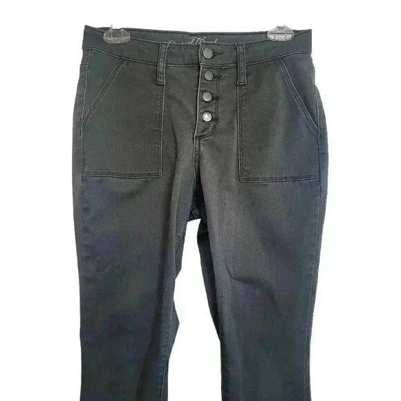 Universal Thread Women's Charcoal Gray Cotton/Poly/Spandex High Rise Skinny Jean - Picture 3 of 13